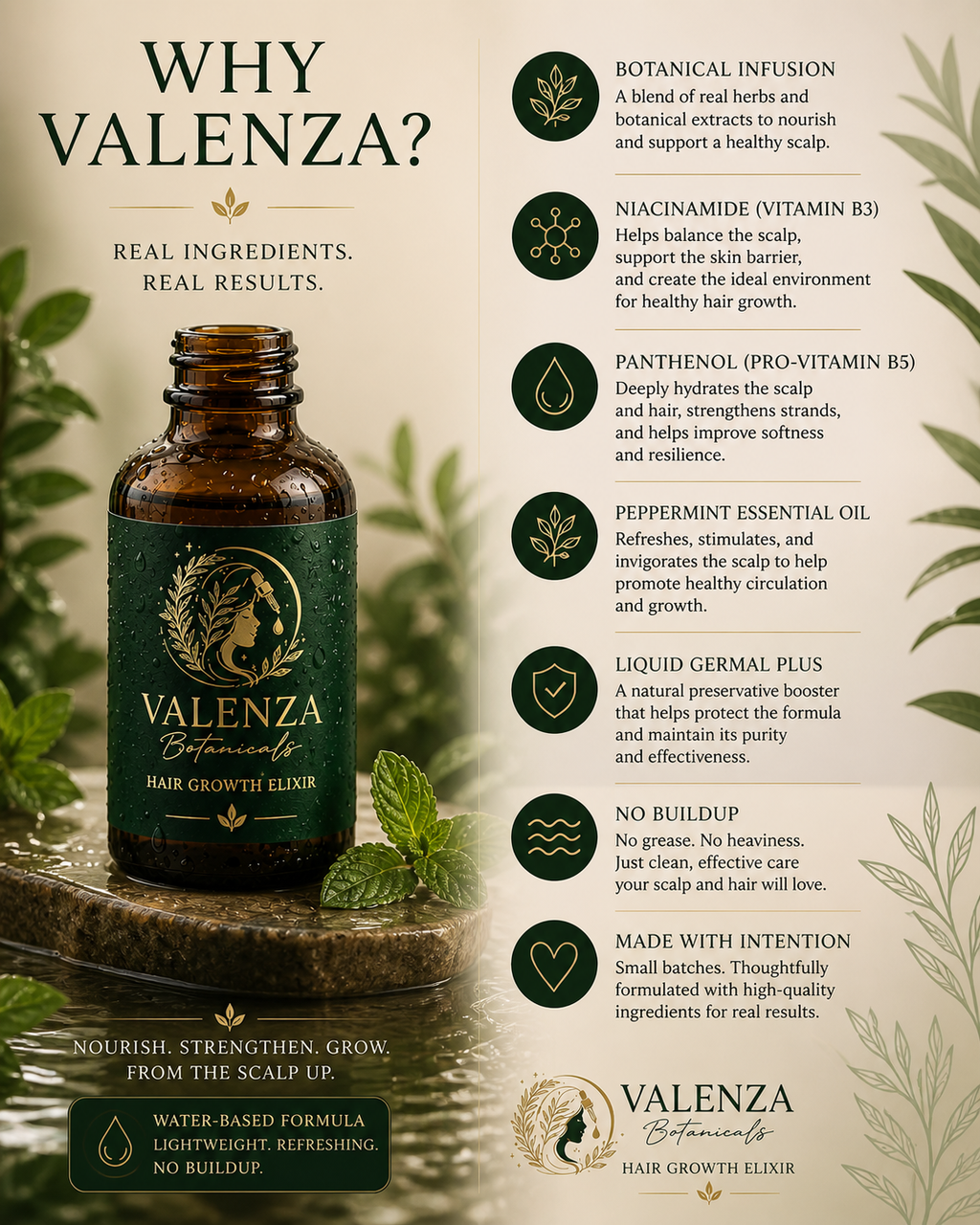 Valenza Botanicals Hair Growth Elixir
